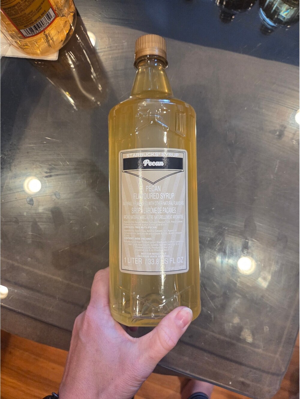 Starbucks Pecan Flavored Syrup 1 Liter Bottle
